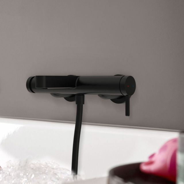 Hansgrohe Finoris Exposed Single Lever Bath Shower Mixer in Matt Black - 76420670