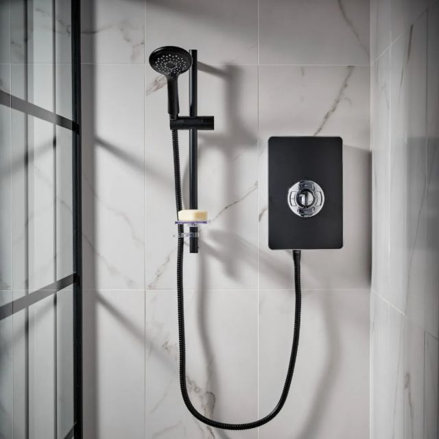 Triton Aspirante 8.5kW Electric Shower in Matt Black - ASP08MTBLK