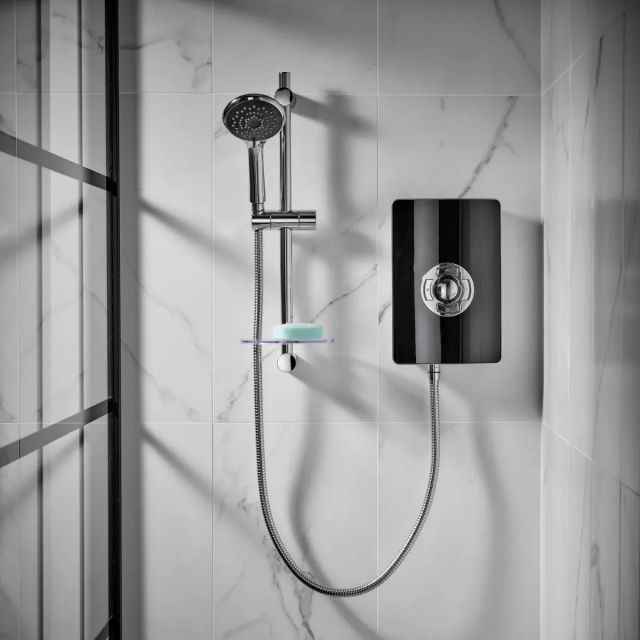 Triton Aspirante 9.5kW Electric Shower in Gloss Black - ASP09GSBLK