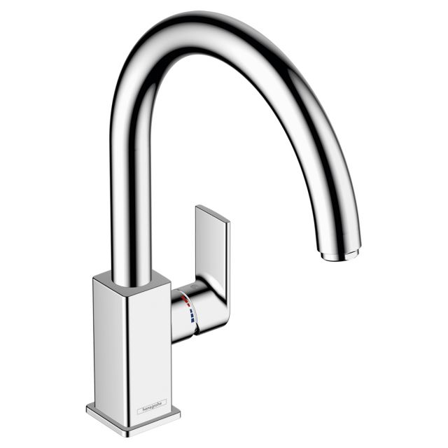 hansgrohe Vernis Shape M35 Single Lever Kitchen Mixer 210 with Swivel Spout in Chrome - 71871000
