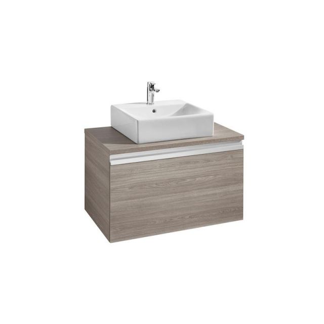 Roca Heima 1 Drawer Vanity Unit - 800mm - Textured Ash - Countertop and Basin Not Included