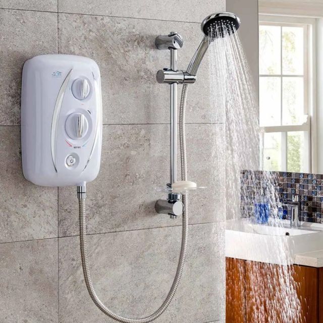 Triton T80Z Thermostatic Fast-Fit 9.5kW Electric Shower in White Chrome - SP8009ZFFTHM