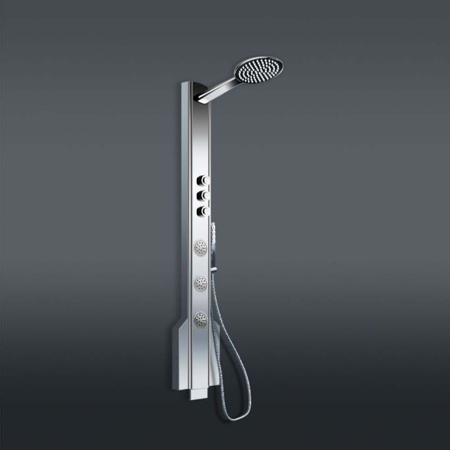 Origins Shower Tower with Body Jets and Drench Head - Mirror Chrome