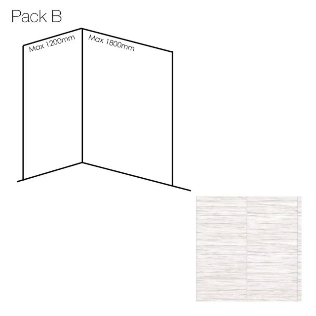 Bushboard Nuance Medium Corner Wall Panel Pack B in Estremoz Tile