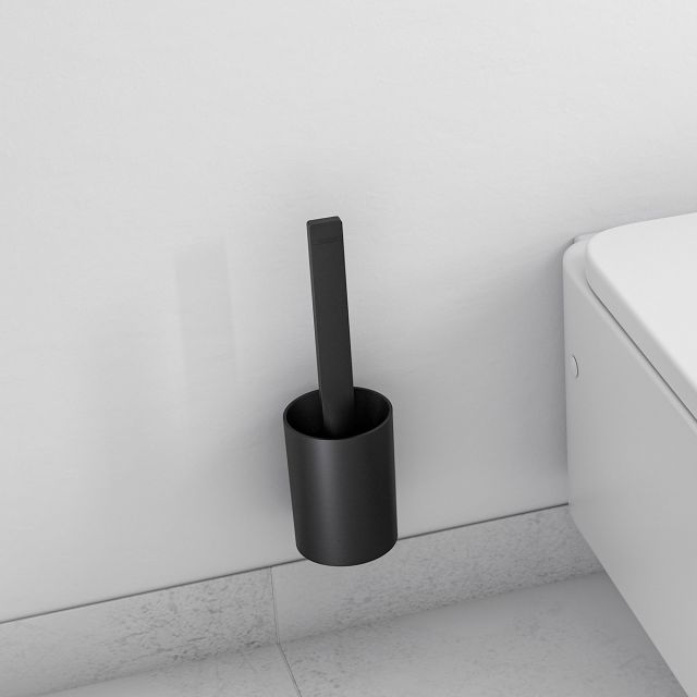 hansgrohe WallStoris Toilet Brush Holder in Matt Black - 27927670
