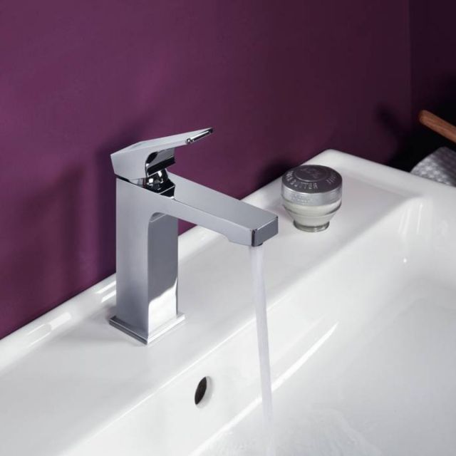 Villeroy & Boch Architectura Square Single-Lever Basin Mixer with Pop-Up Waste in Chrome - TVW12500100061