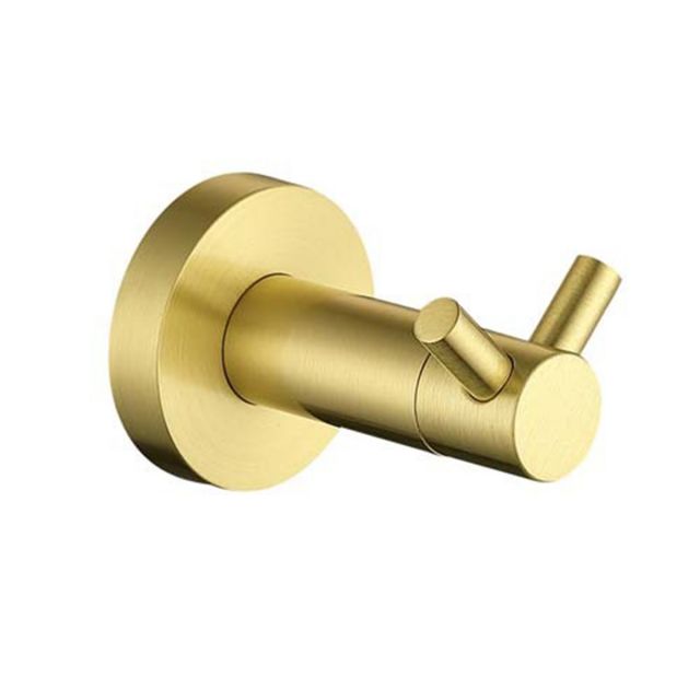 The White Space Capita Robe Hook in Brushed Brass
