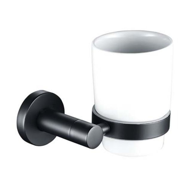 The White Space Capita Tumbler and Holder in Black