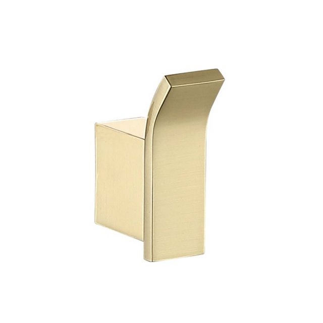The White Space Legend Robe Hook in Brushed Brass