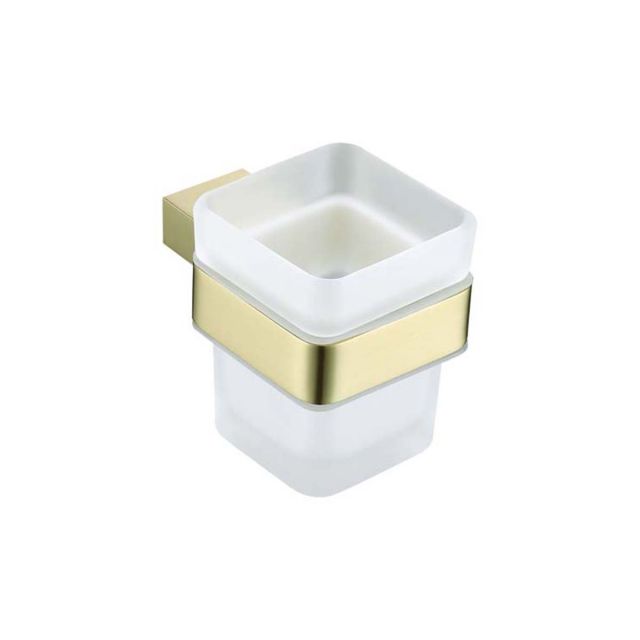 The White Space Legend Tumbler and Holder in Brushed Brass