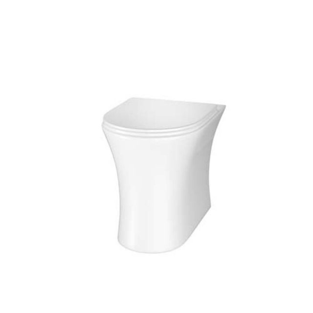 The White Space Euna Back to Wall Rimless Toilet and Soft Close Seat in White