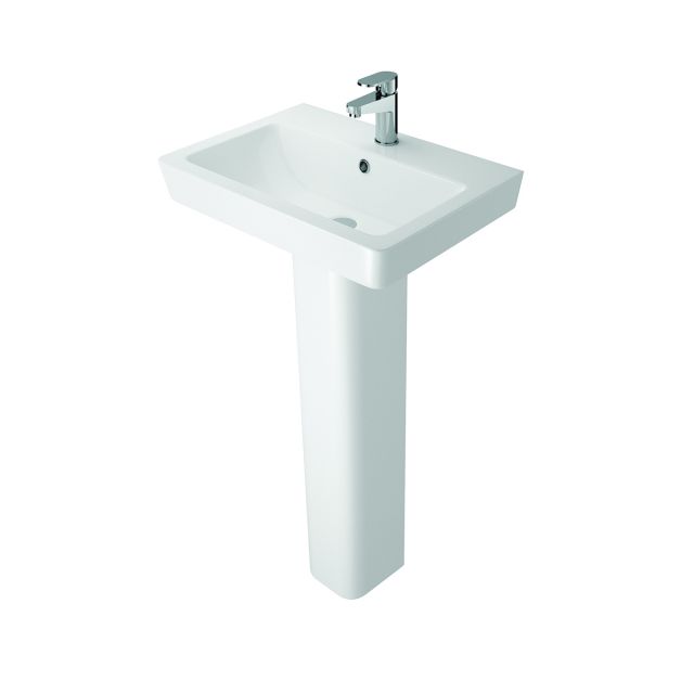 The White Space Scene 600mm Basin and Pedestal 