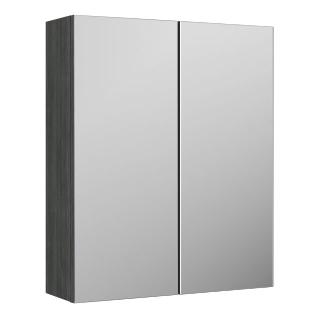 Nuie Arno 600mm Wall Mounted Mirror Cabinet in Anthracite