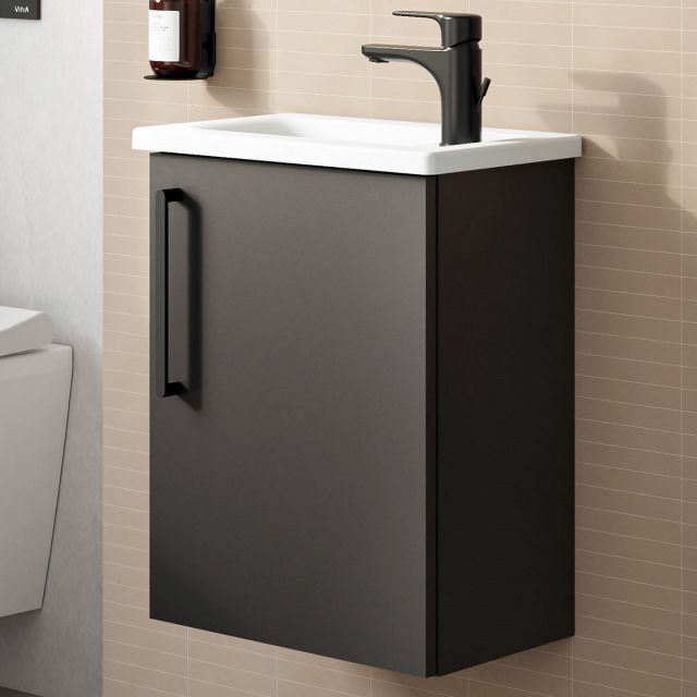 VitrA Root Flat Compact 1 Door Cloakroom Unit with Basin - 67812