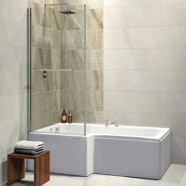 Origins Gallatin Left Hand L Shape Premier Shower Bath - 1675mm
