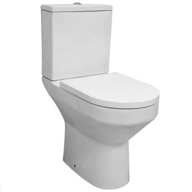 UK Bathrooms Essentials Benue Comfort Height Close Coupled Toilet
