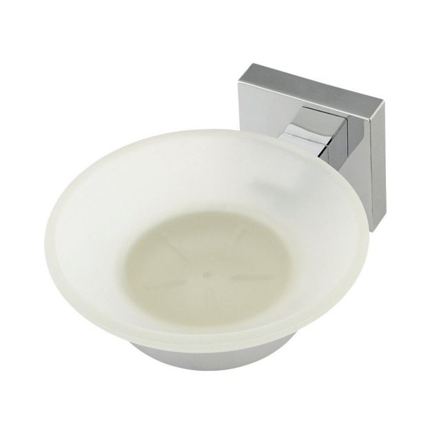 UK Bathrooms Essentials Solkan Soap Dish in Chrome
