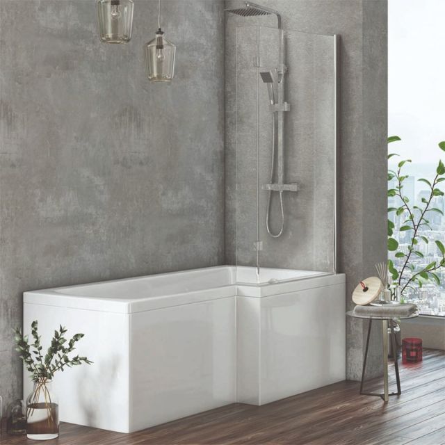Amara L-Shape 1700 x 850mm Right Hand Shower Bath