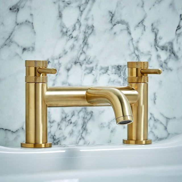 Amara Runswick Bath Filler Tap in Brushed Brass