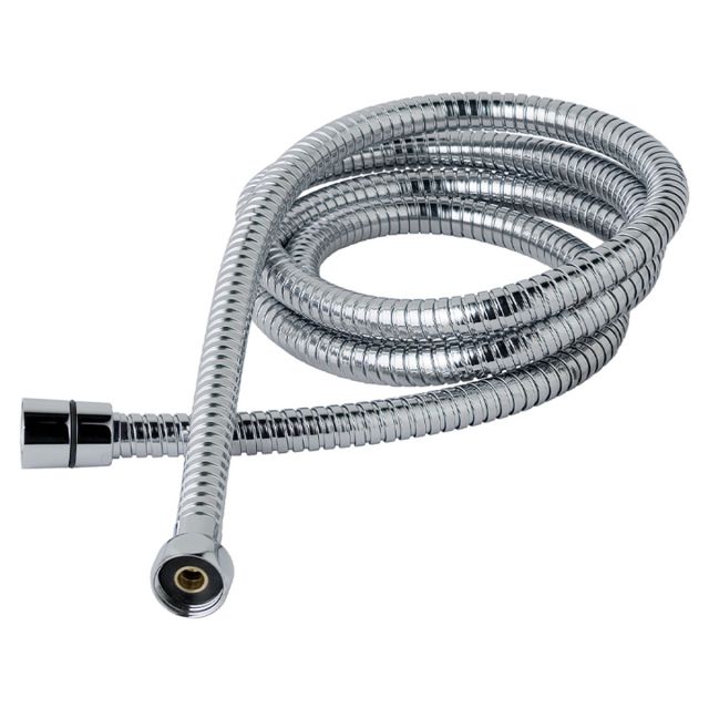 UK Bathrooms Essentials 2m Flexible Shower Hose with 8mm Bore in Chrome