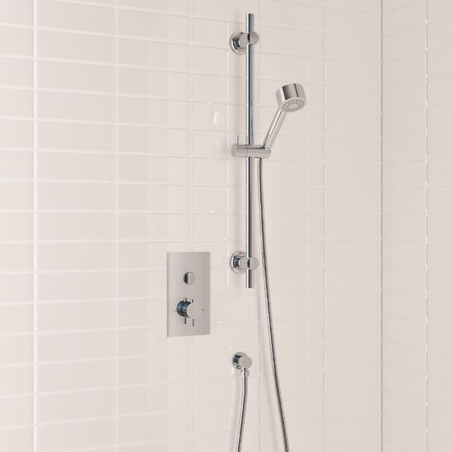 UK Bathrooms Essentials Shower Bundle 3 in Chrome