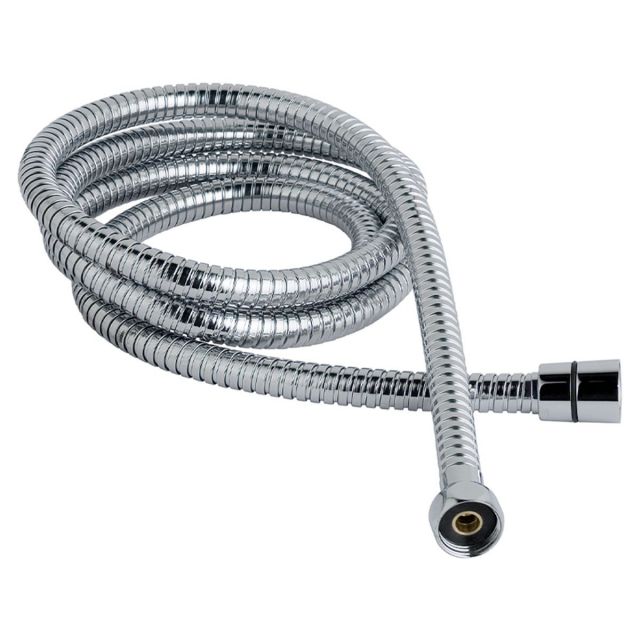 UK Bathrooms Essentials 2m Flexible Shower Hose with 10mm Bore in Chrome