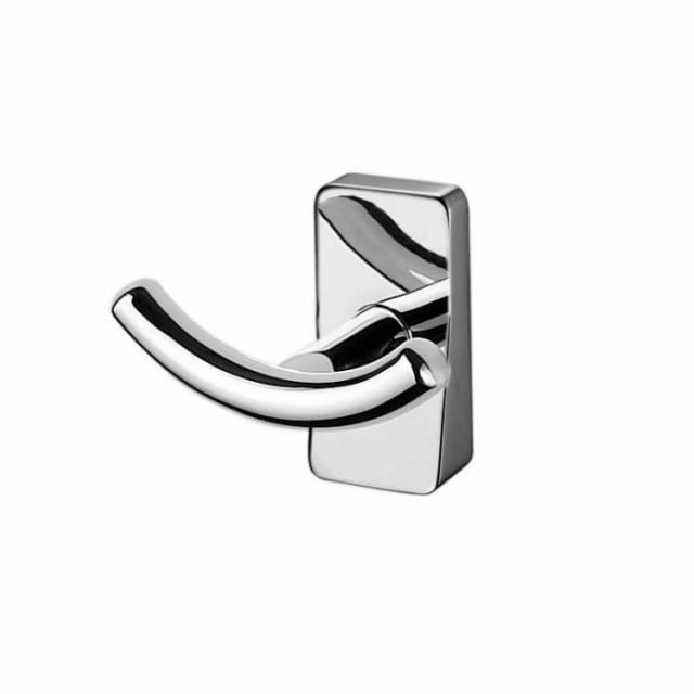 Inda Storm Chrome Double Robe Hook - A0720BCR