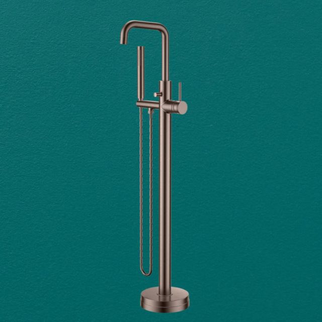Amara Runswick Freestanding Bath Shower Mixer in Brushed Bronze