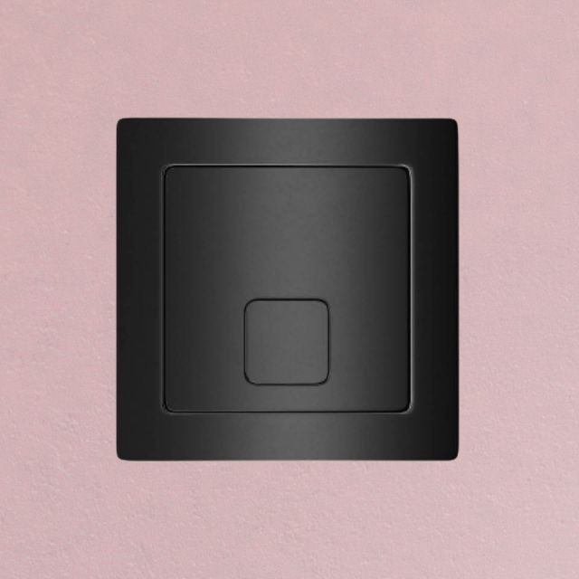 Amara Square Dual Flush Button in Matt Black