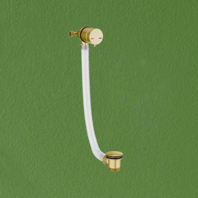Amara Bath Filler Overflow with Click Clack Waste in Brushed Brass