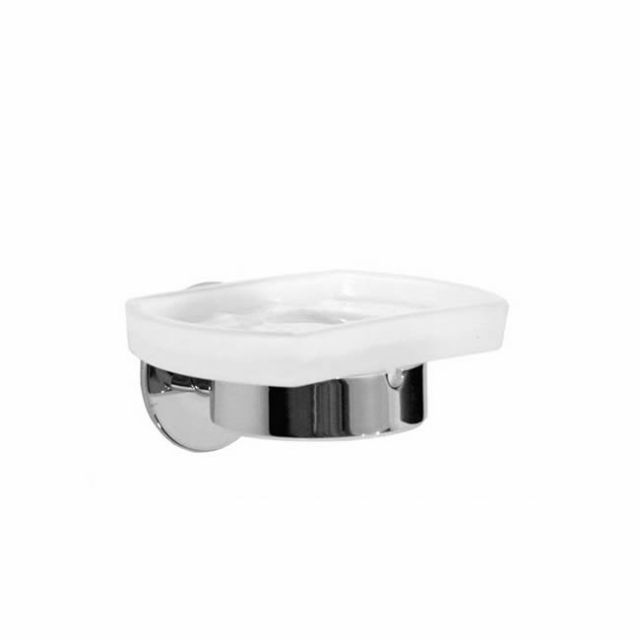 Smedbo Time Frosted Glass Soap Dish with Holder - YK342
