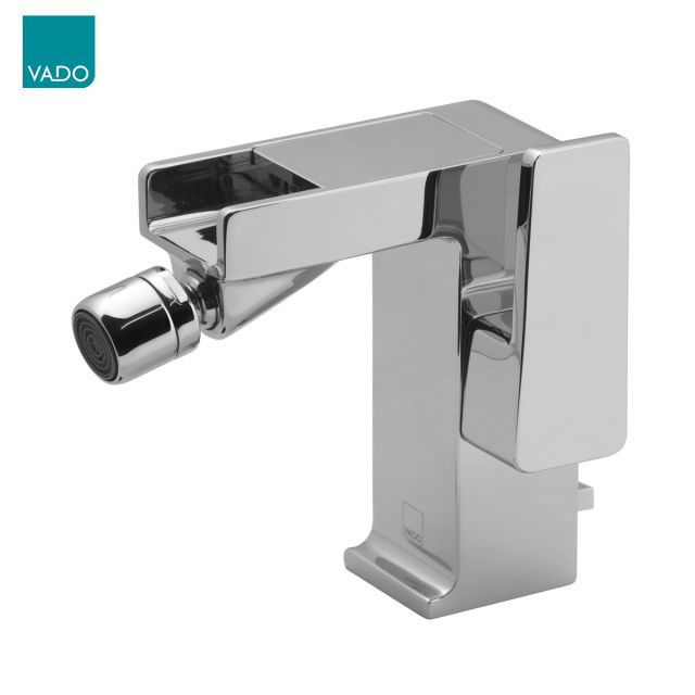 Vado Synergie Bidet Mixer Tap with a Waterfall Spout and Pop Up Waste - SYN-100/CC-C/P