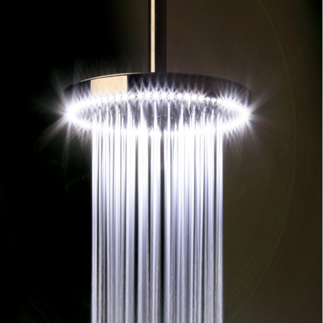 Crosswater Rio Shower Head with LED Lighting 240mm
