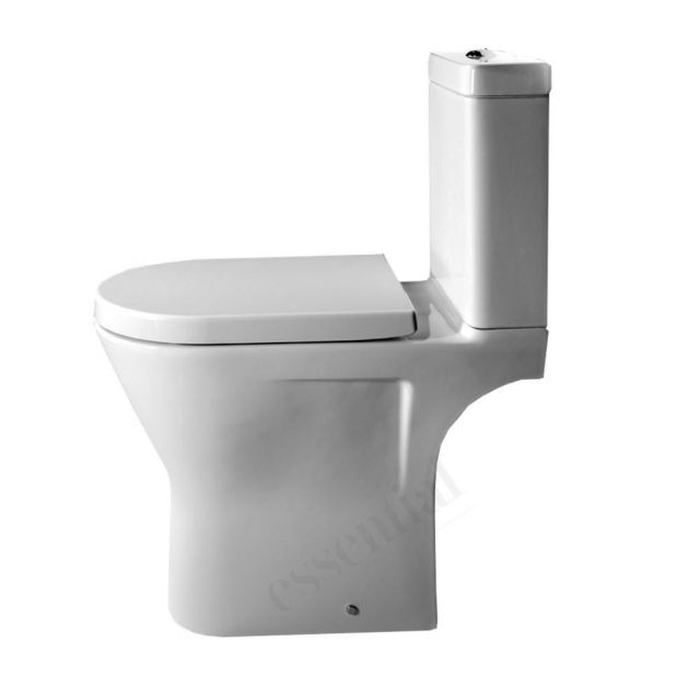 UK Bathrooms Essentials Ivy Comfort Height Close Coupled Toilet