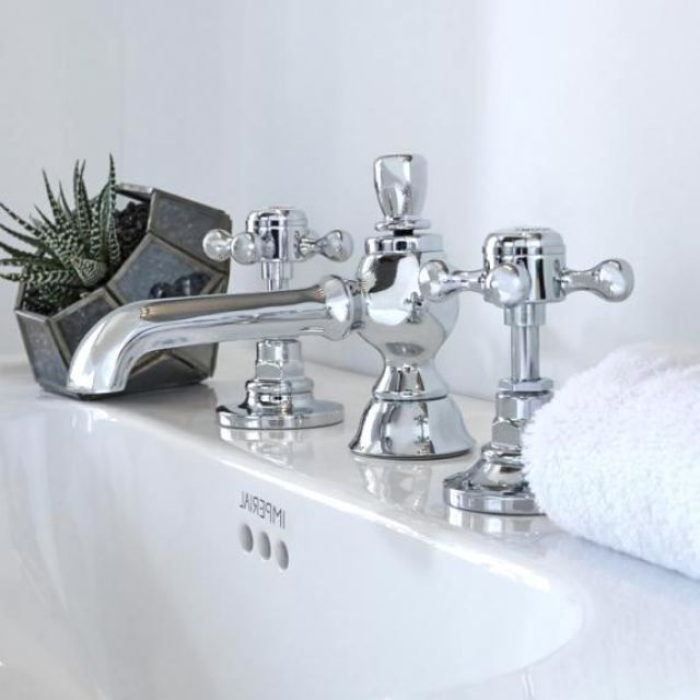 Imperial Victorian 3 Hole Basin Mixer Tap