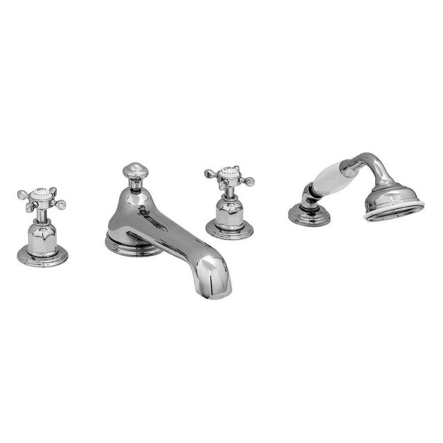 Perrin & Rowe Traditional Four Hole Bath Set with Low Profile Spout